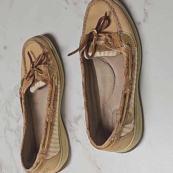Sperry Top-Sider Gold and Tan Boat Loafer Women's Size 9 - Picture 3 of 8